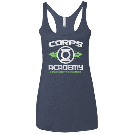 T-Shirts Vintage Navy / X-Small Corps Academy Women's Triblend Racerback Tank