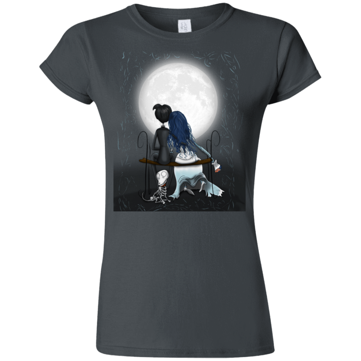 T-Shirts Charcoal / S Corpse Bride Love Junior Slimmer-Fit T-Shirt