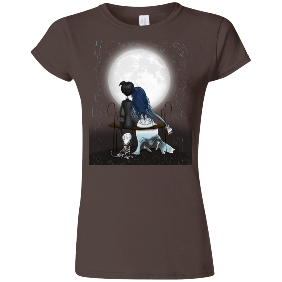 T-Shirts Dark Chocolate / S Corpse Bride Love Junior Slimmer-Fit T-Shirt