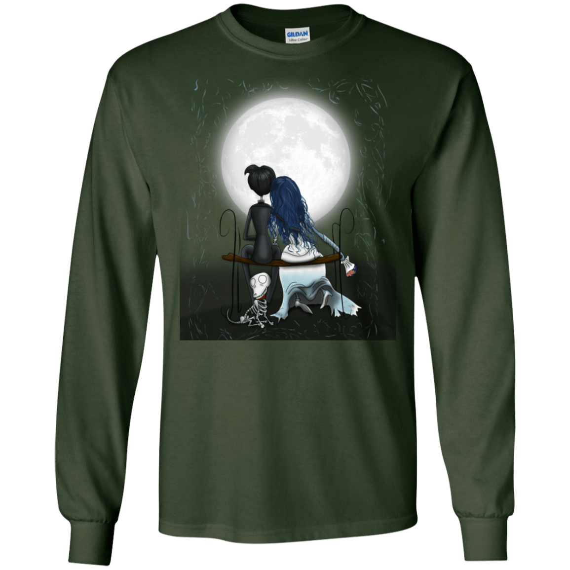 T-Shirts Forest Green / S Corpse Bride Love Men's Long Sleeve T-Shirt