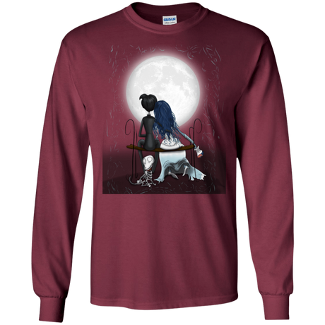 T-Shirts Maroon / S Corpse Bride Love Men's Long Sleeve T-Shirt