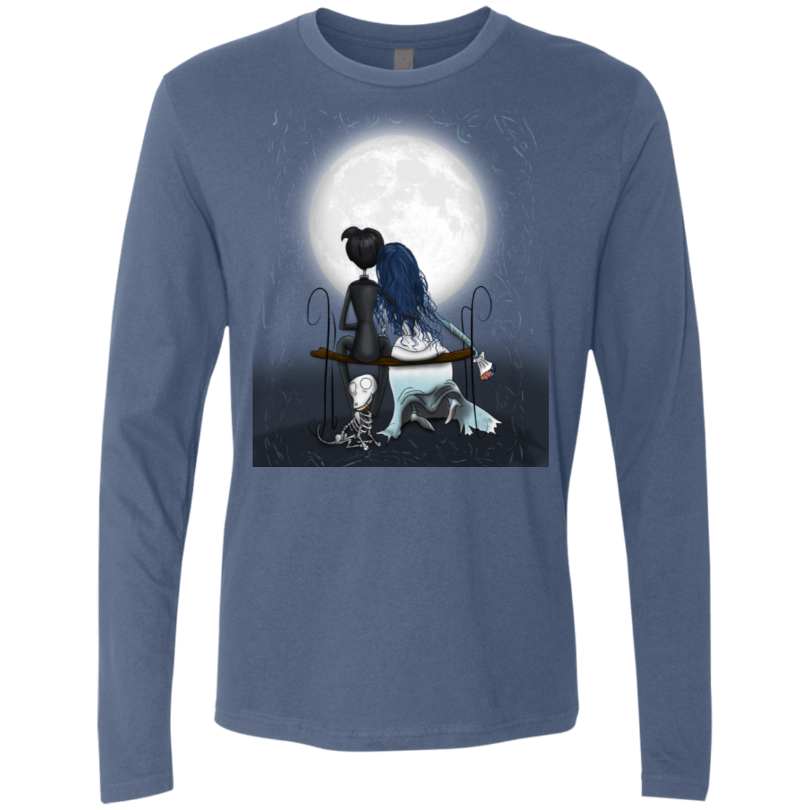 T-Shirts Indigo / S Corpse Bride Love Men's Premium Long Sleeve