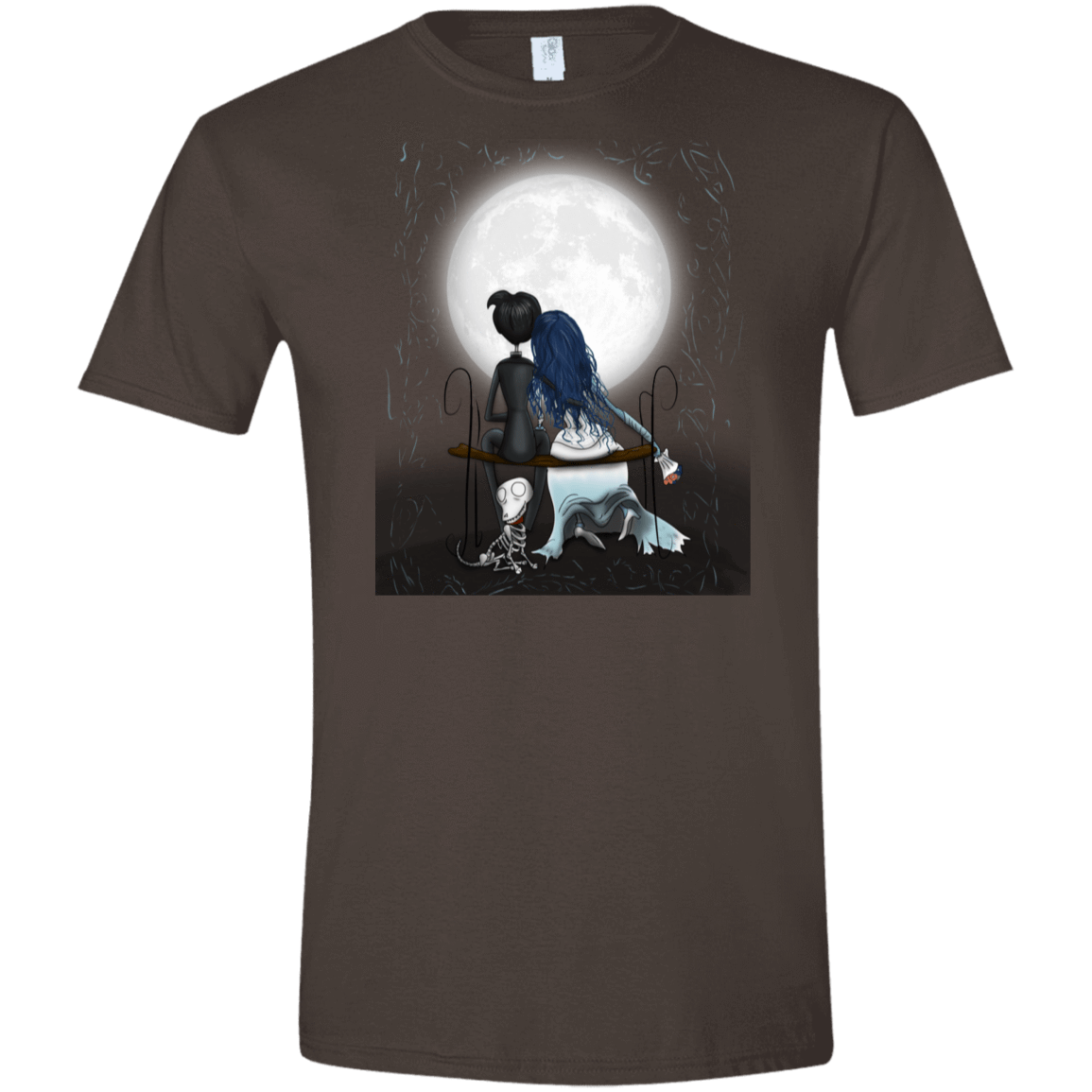 T-Shirts Dark Chocolate / S Corpse Bride Love Men's Semi-Fitted Softstyle