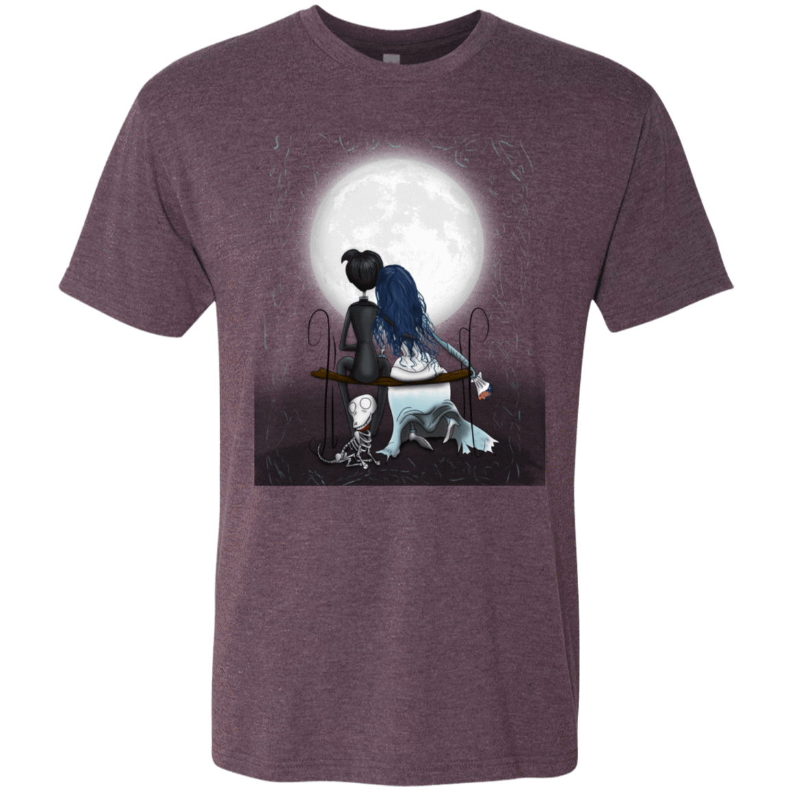 T-Shirts Vintage Purple / S Corpse Bride Love Men's Triblend T-Shirt