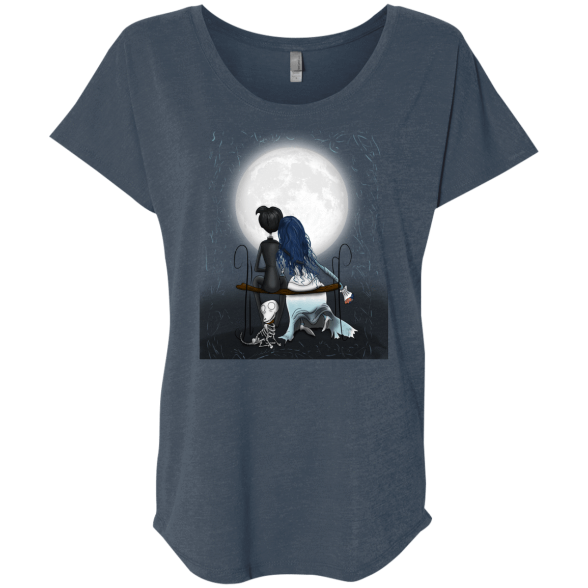 T-Shirts Indigo / X-Small Corpse Bride Love Triblend Dolman Sleeve