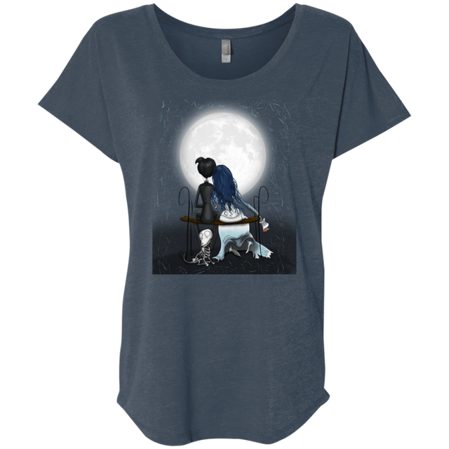 T-Shirts Indigo / X-Small Corpse Bride Love Triblend Dolman Sleeve