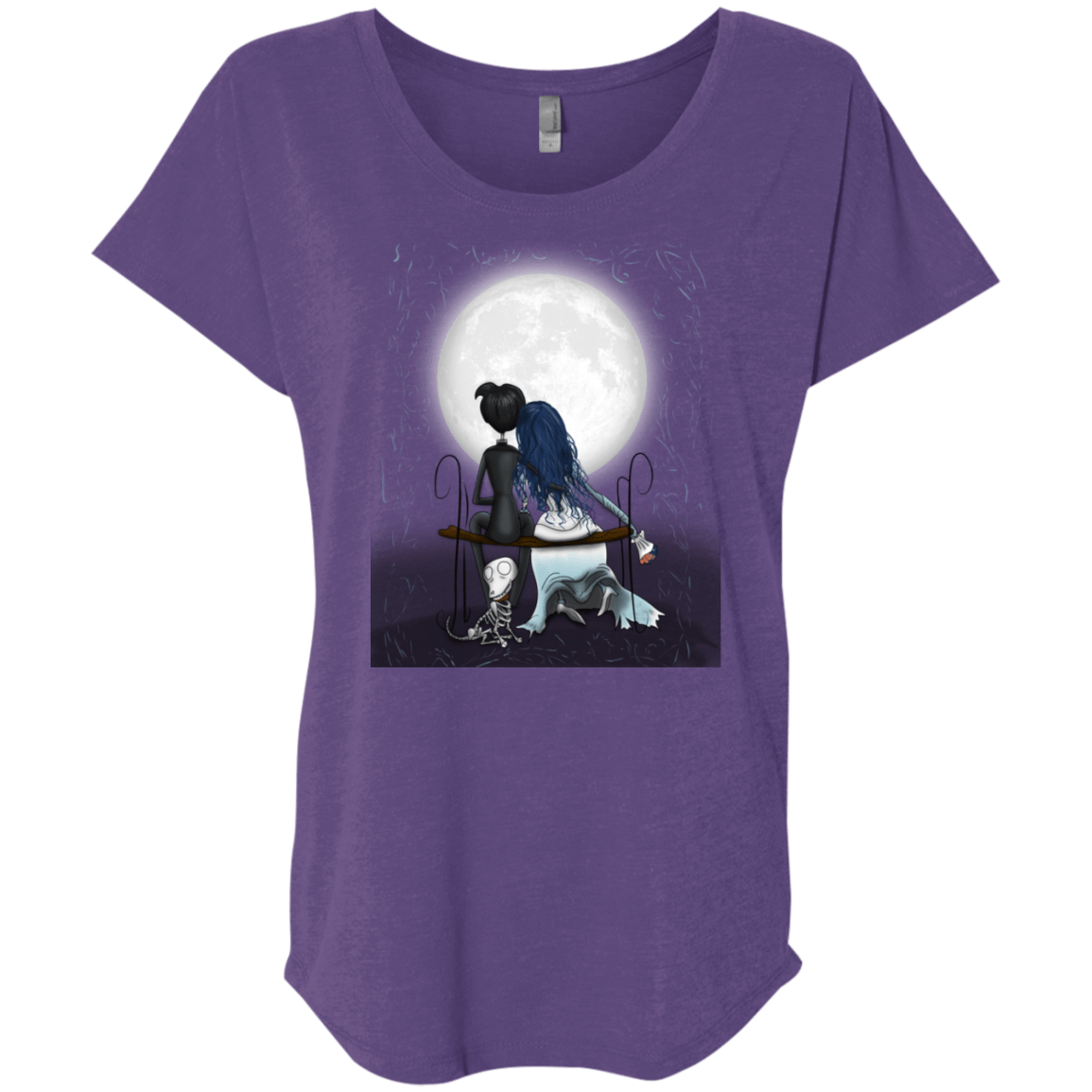T-Shirts Purple Rush / X-Small Corpse Bride Love Triblend Dolman Sleeve