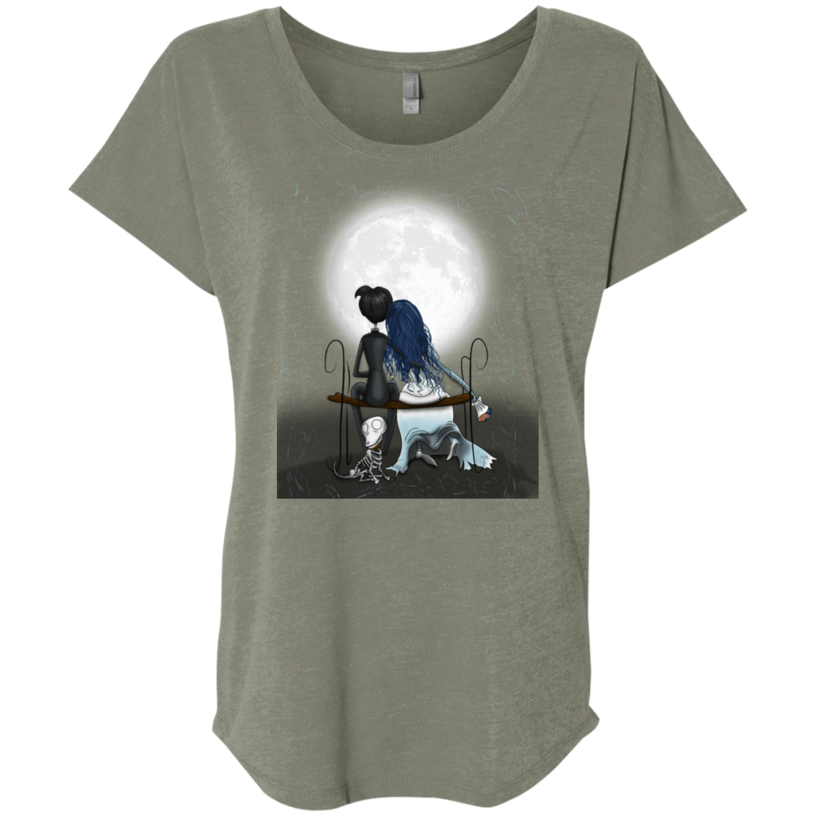 T-Shirts Venetian Grey / X-Small Corpse Bride Love Triblend Dolman Sleeve
