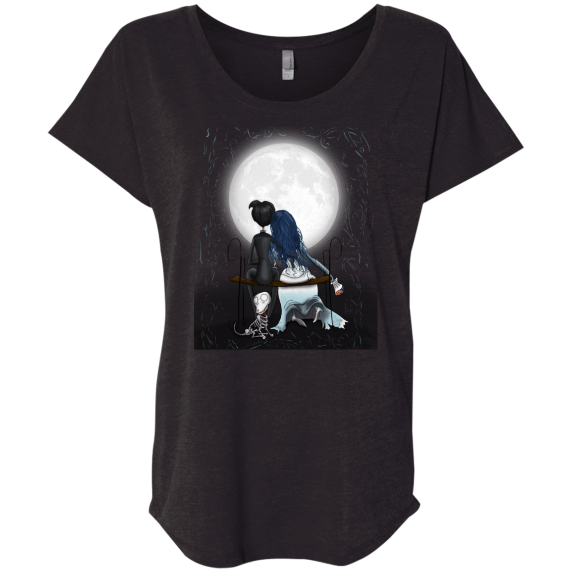 T-Shirts Vintage Black / X-Small Corpse Bride Love Triblend Dolman Sleeve