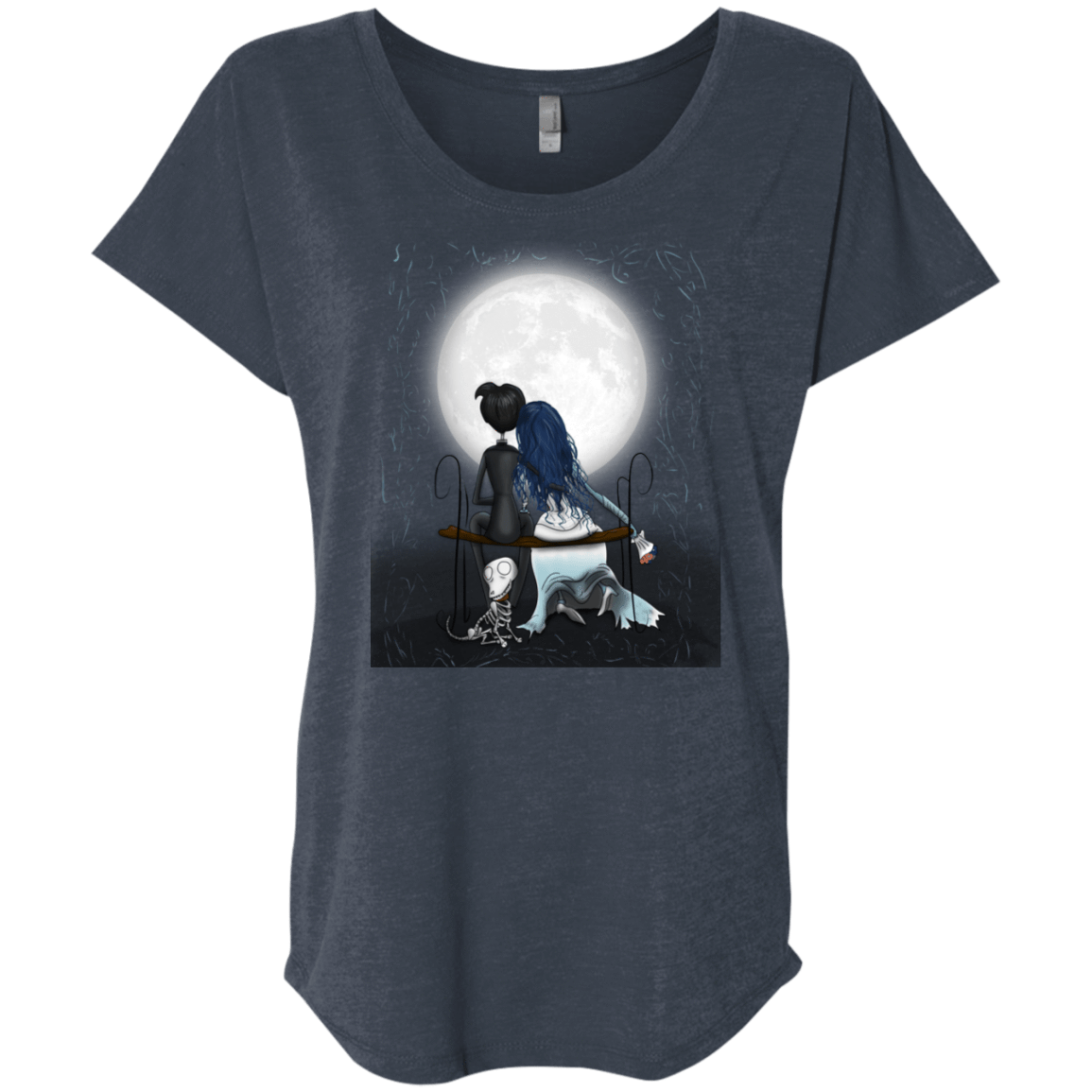 T-Shirts Vintage Navy / X-Small Corpse Bride Love Triblend Dolman Sleeve