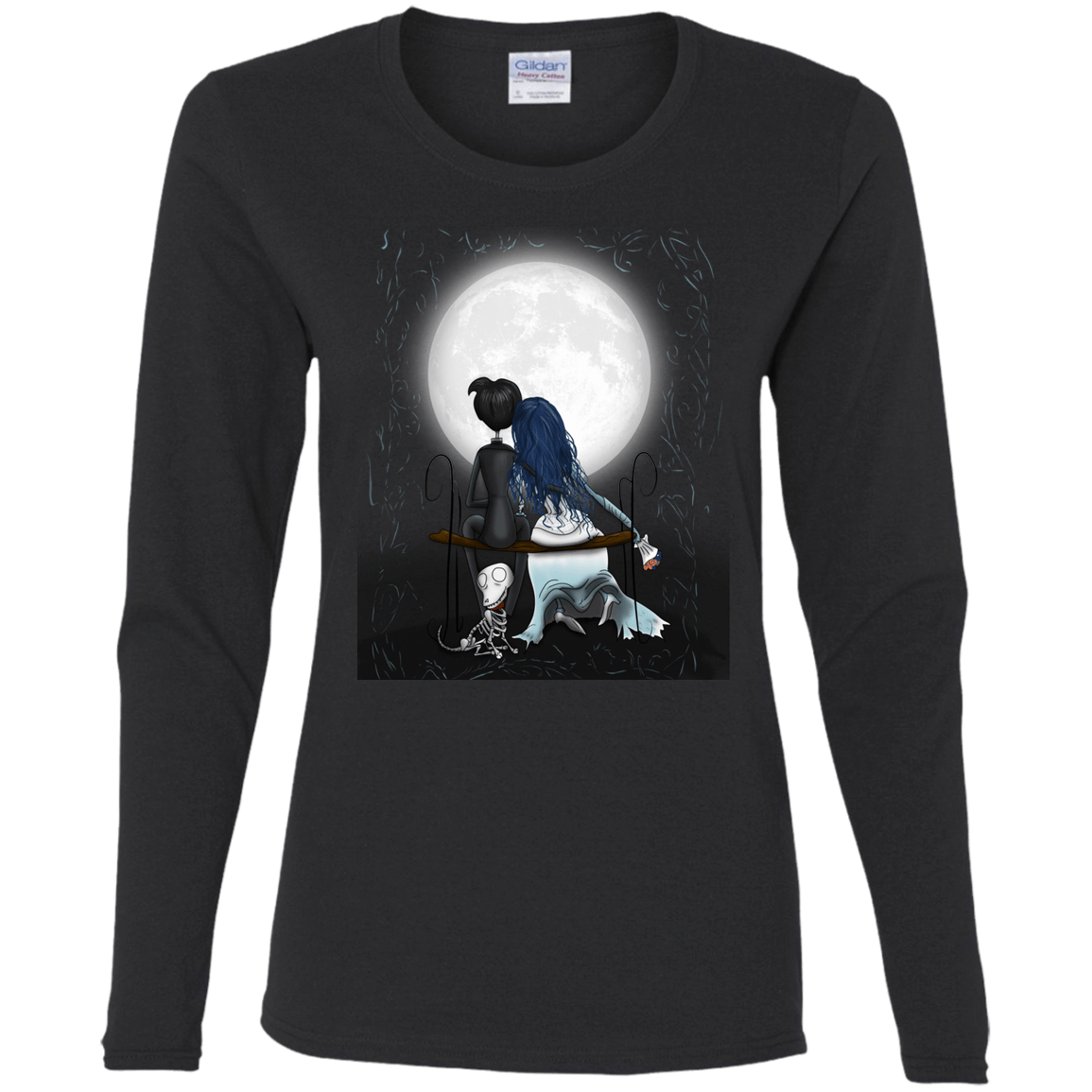 T-Shirts Black / S Corpse Bride Love Women's Long Sleeve T-Shirt