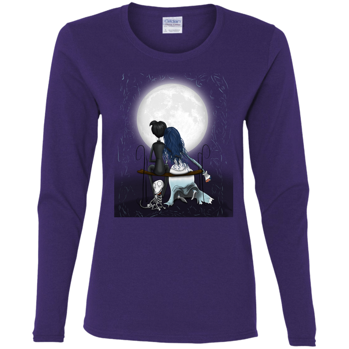 T-Shirts Purple / S Corpse Bride Love Women's Long Sleeve T-Shirt