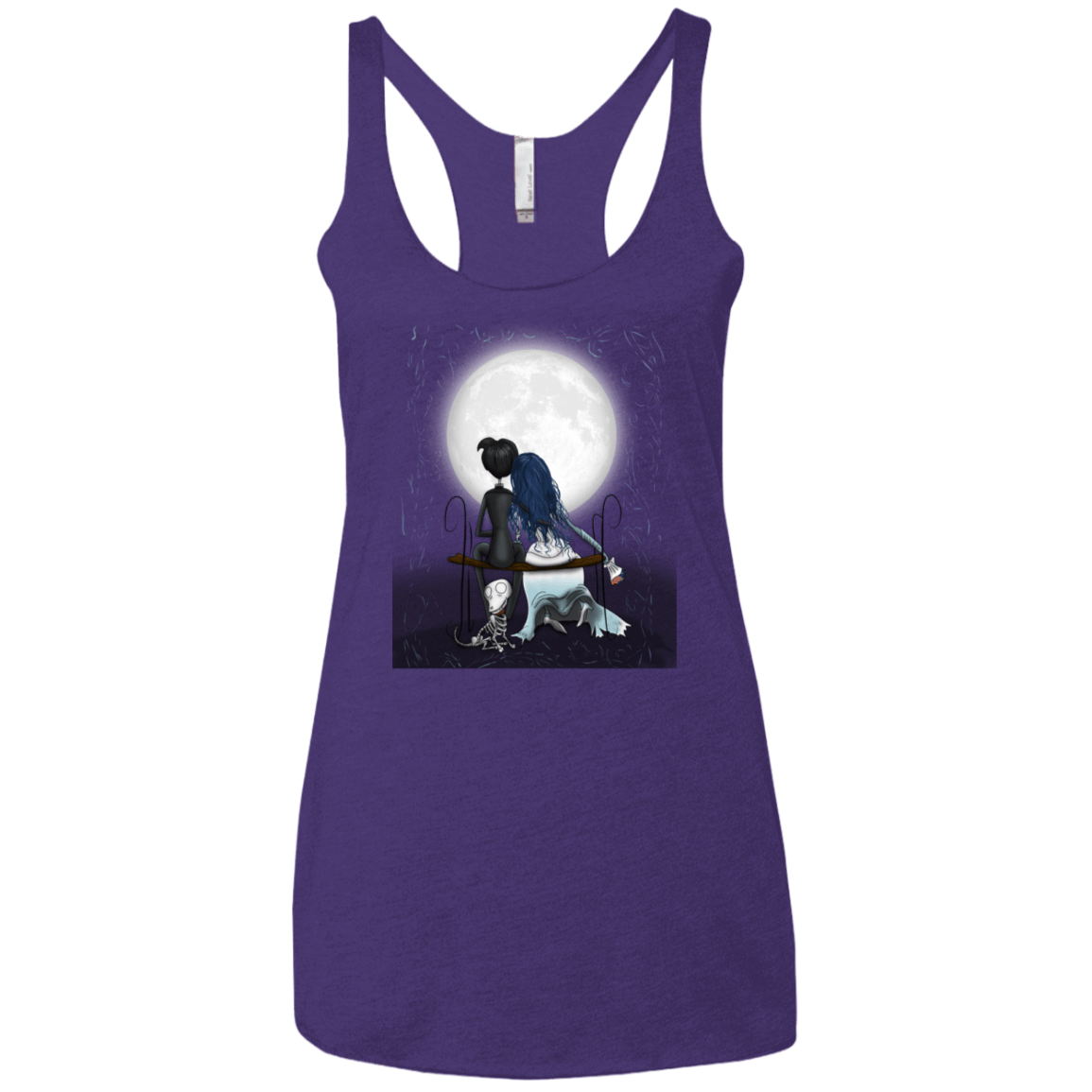 T-Shirts Purple Rush / X-Small Corpse Bride Love Women's Triblend Racerback Tank