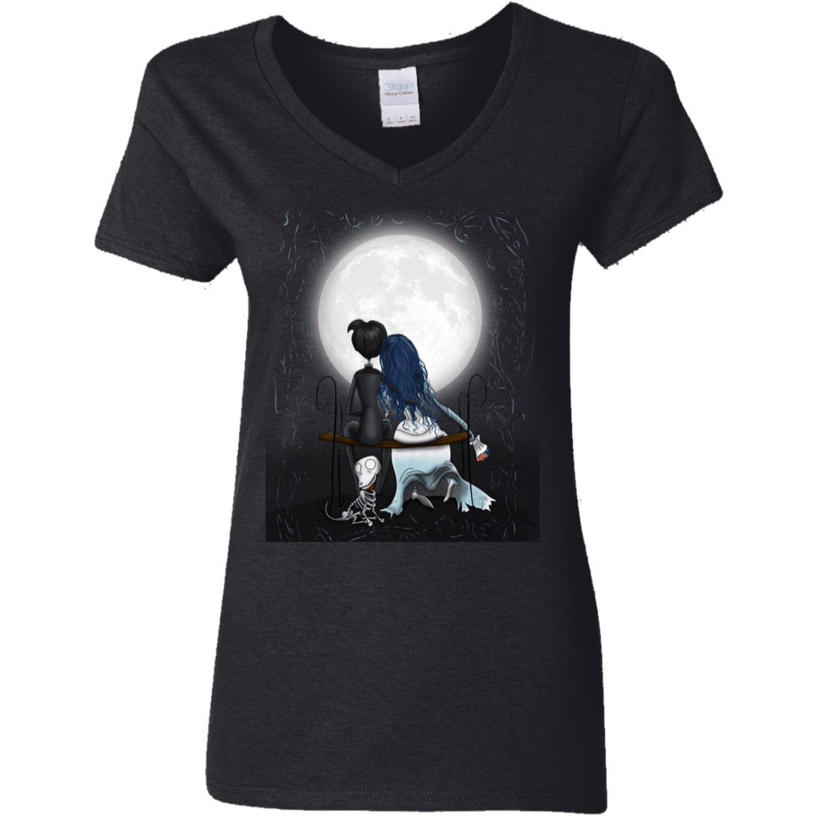 T-Shirts Black / S Corpse Bride Love Women's V-Neck T-Shirt