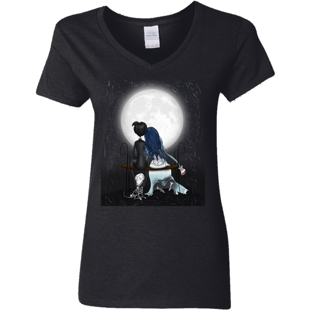 T-Shirts Black / S Corpse Bride Love Women's V-Neck T-Shirt