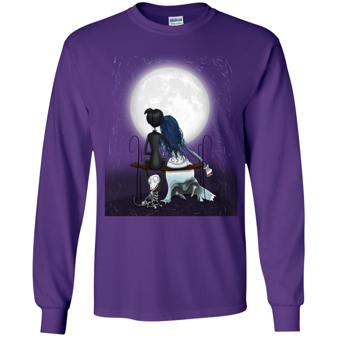 T-Shirts Purple / YS Corpse Bride Love Youth Long Sleeve T-Shirt