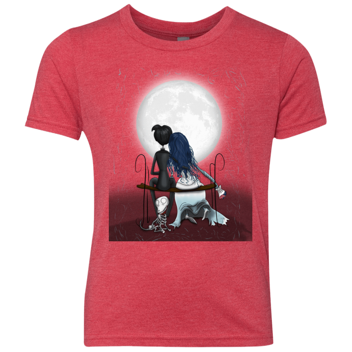 T-Shirts Vintage Red / YXS Corpse Bride Love Youth Triblend T-Shirt