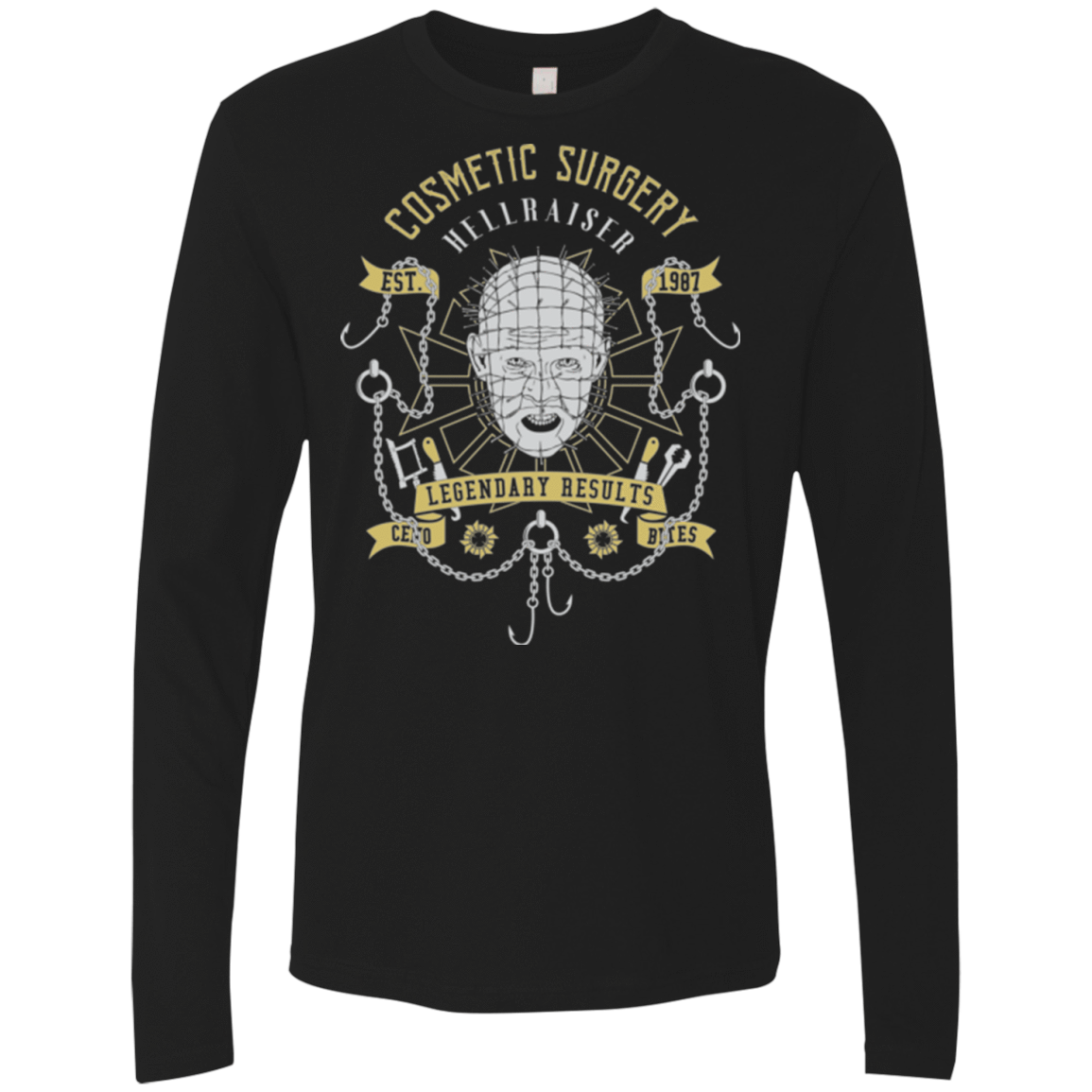 T-Shirts Black / Small COSMETIC SURGERY Men's Premium Long Sleeve