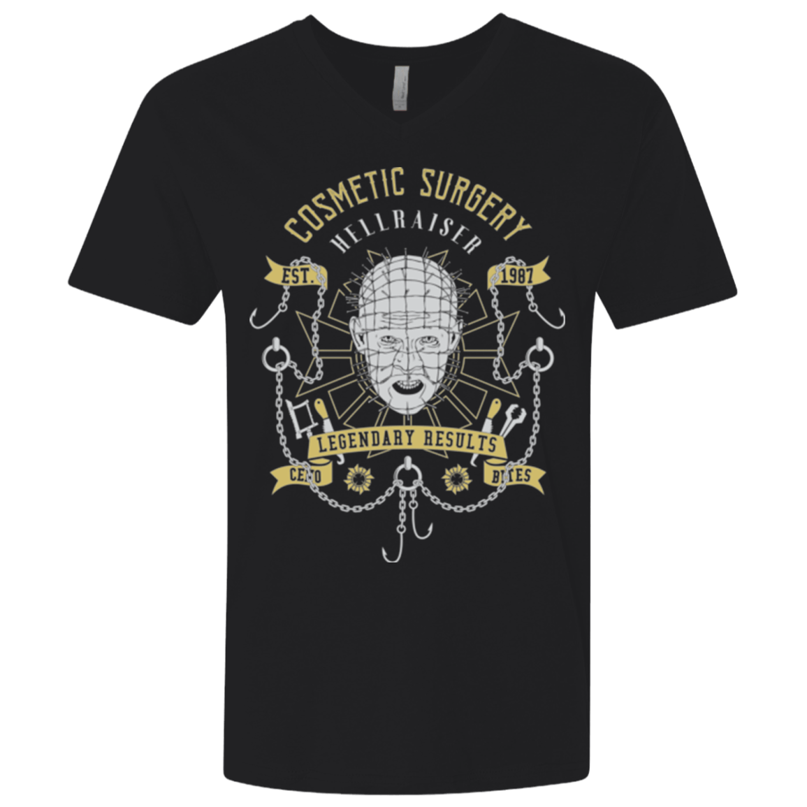 T-Shirts Black / X-Small COSMETIC SURGERY Men's Premium V-Neck