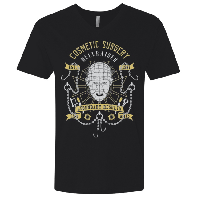 T-Shirts Black / X-Small COSMETIC SURGERY Men's Premium V-Neck