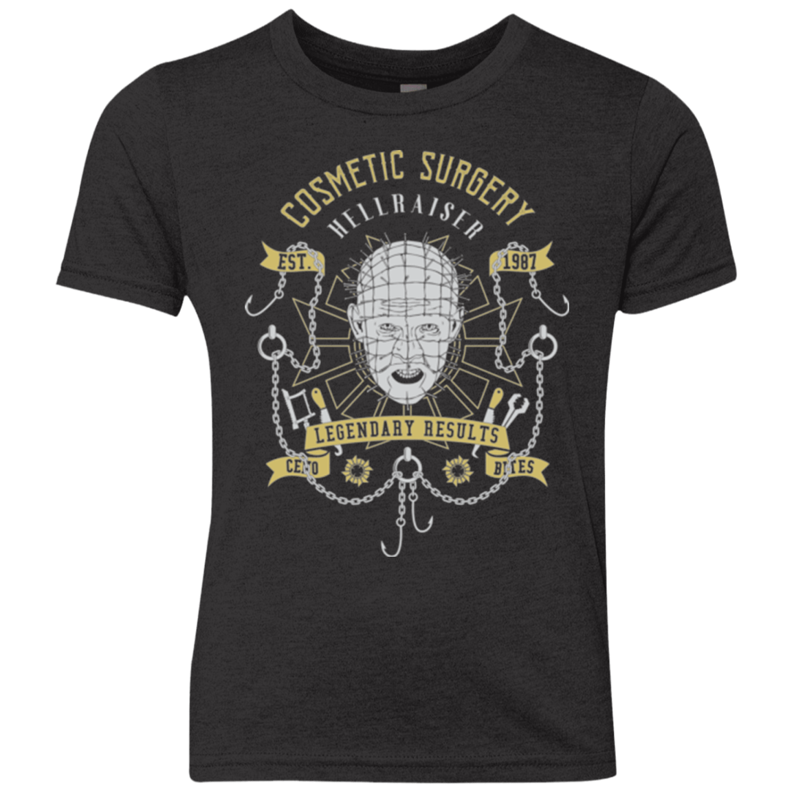 T-Shirts Vintage Black / YXS COSMETIC SURGERY Youth Triblend T-Shirt