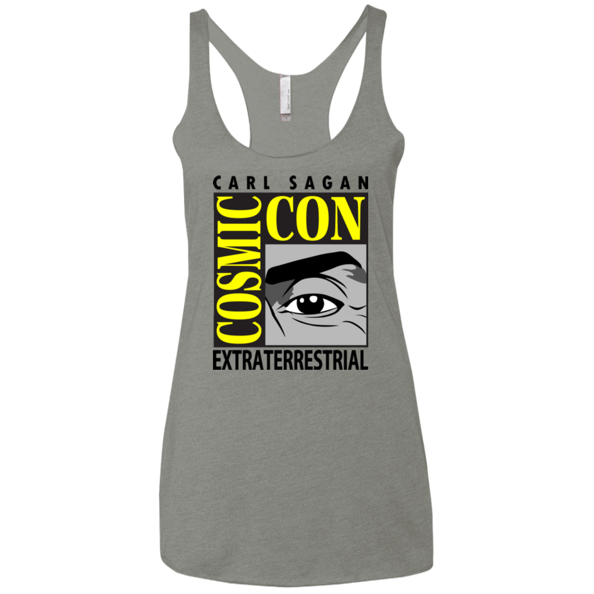 T-Shirts Venetian Grey / X-Small Cosmic Con Women's Triblend Racerback Tank