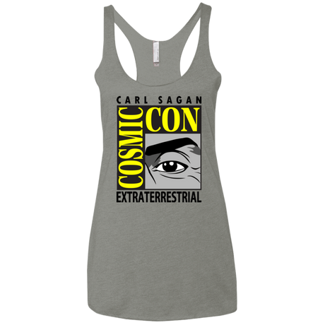 T-Shirts Venetian Grey / X-Small Cosmic Con Women's Triblend Racerback Tank