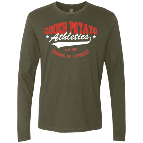 T-Shirts Military Green / Small Couch Potato Men's Premium Long Sleeve