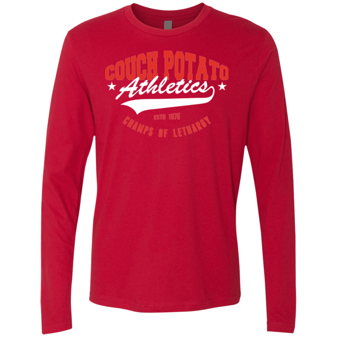 T-Shirts Red / Small Couch Potato Men's Premium Long Sleeve