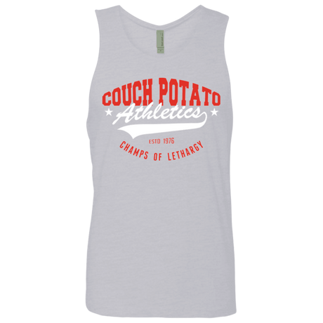 T-Shirts Heather Grey / Small Couch Potato Men's Premium Tank Top
