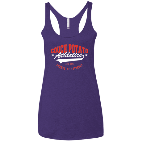 T-Shirts Purple / X-Small Couch Potato Women's Triblend Racerback Tank