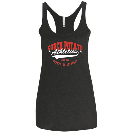 T-Shirts Vintage Black / X-Small Couch Potato Women's Triblend Racerback Tank