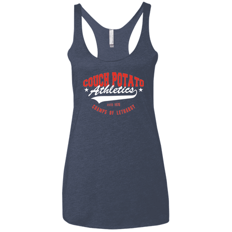 T-Shirts Vintage Navy / X-Small Couch Potato Women's Triblend Racerback Tank