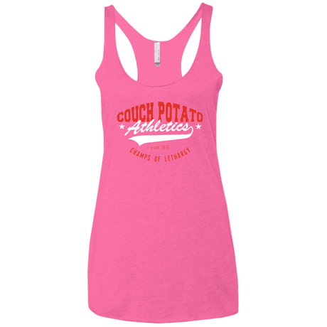 T-Shirts Vintage Pink / X-Small Couch Potato Women's Triblend Racerback Tank
