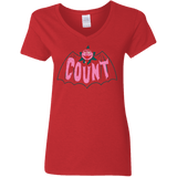 T-Shirts Red / S Count Women's V-Neck T-Shirt