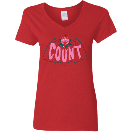 T-Shirts Red / S Count Women's V-Neck T-Shirt