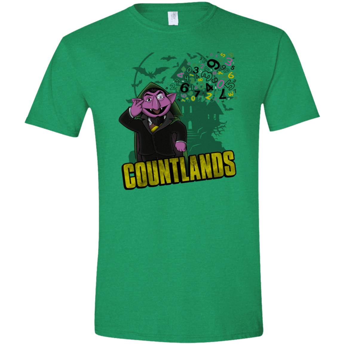 T-Shirts Heather Irish Green / M COUNTLANDS Men's Semi-Fitted Softstyle