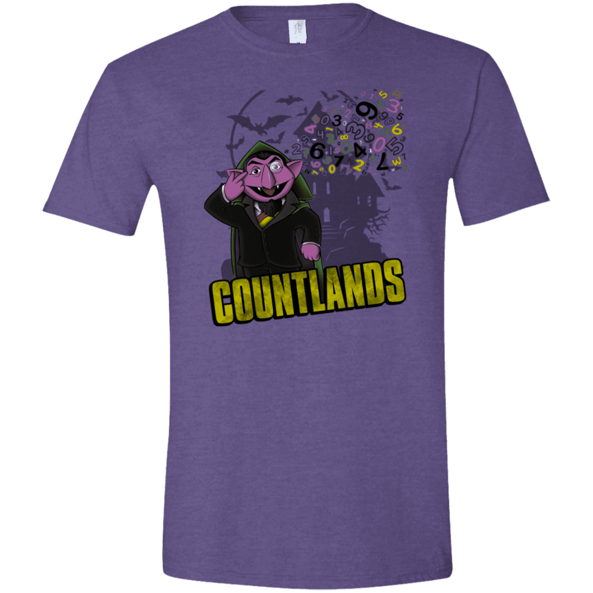 T-Shirts Heather Purple / S COUNTLANDS Men's Semi-Fitted Softstyle