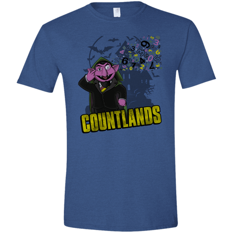 T-Shirts Heather Royal / X-Small COUNTLANDS Men's Semi-Fitted Softstyle