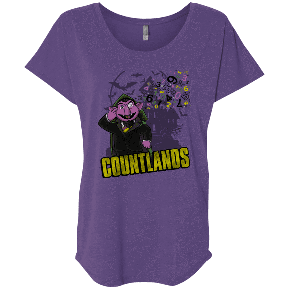 T-Shirts Purple Rush / X-Small COUNTLANDS Triblend Dolman Sleeve