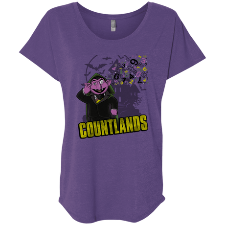 T-Shirts Purple Rush / X-Small COUNTLANDS Triblend Dolman Sleeve