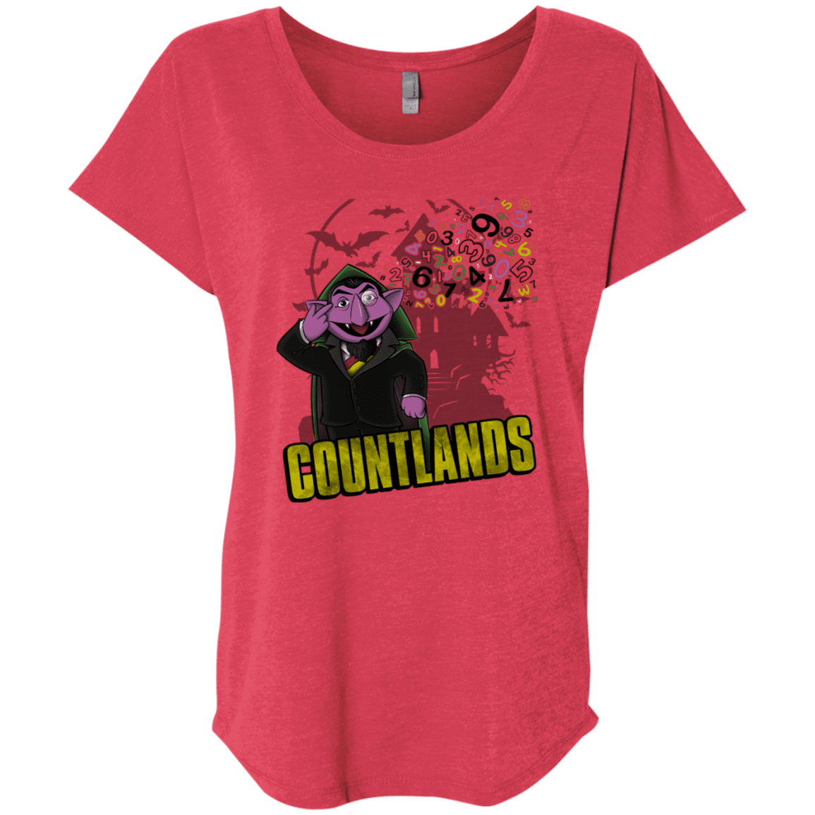 T-Shirts Vintage Red / X-Small COUNTLANDS Triblend Dolman Sleeve