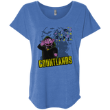 T-Shirts Vintage Royal / X-Small COUNTLANDS Triblend Dolman Sleeve