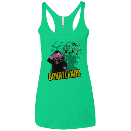T-Shirts Envy / X-Small COUNTLANDS Women's Triblend Racerback Tank