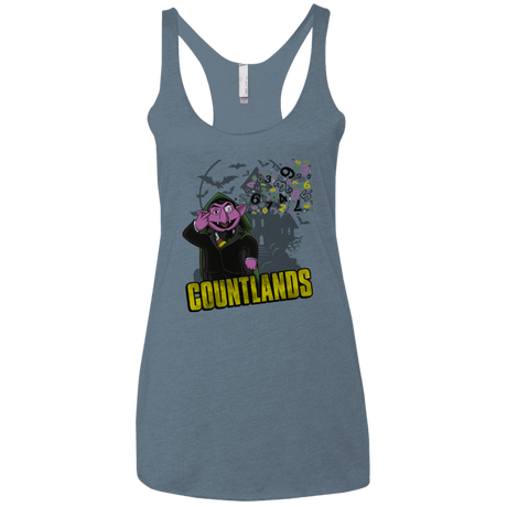 T-Shirts Indigo / X-Small COUNTLANDS Women's Triblend Racerback Tank