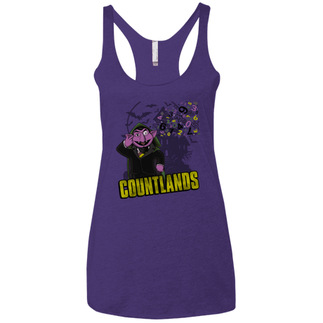T-Shirts Purple Rush / X-Small COUNTLANDS Women's Triblend Racerback Tank
