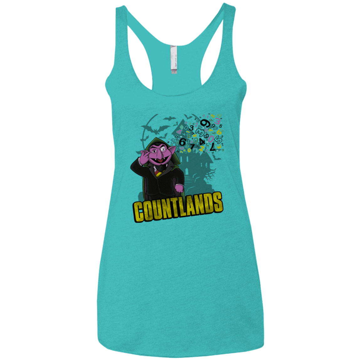T-Shirts Tahiti Blue / X-Small COUNTLANDS Women's Triblend Racerback Tank
