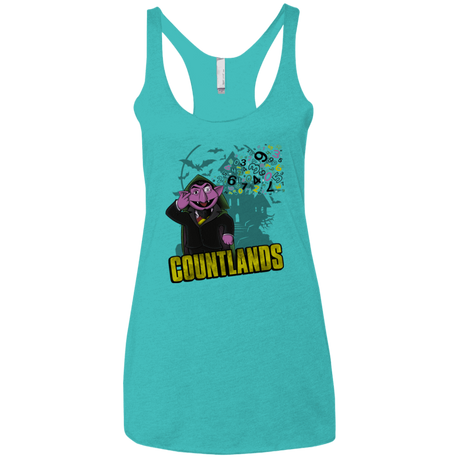 T-Shirts Tahiti Blue / X-Small COUNTLANDS Women's Triblend Racerback Tank
