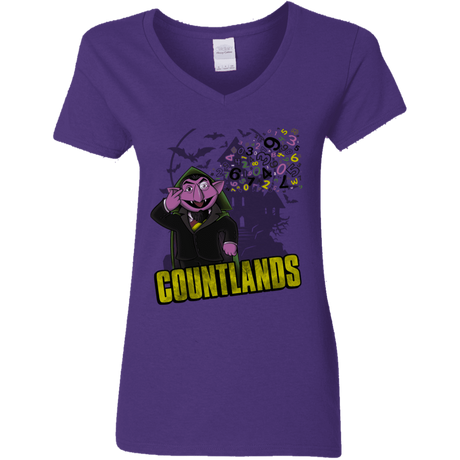 T-Shirts Purple / S COUNTLANDS Women's V-Neck T-Shirt