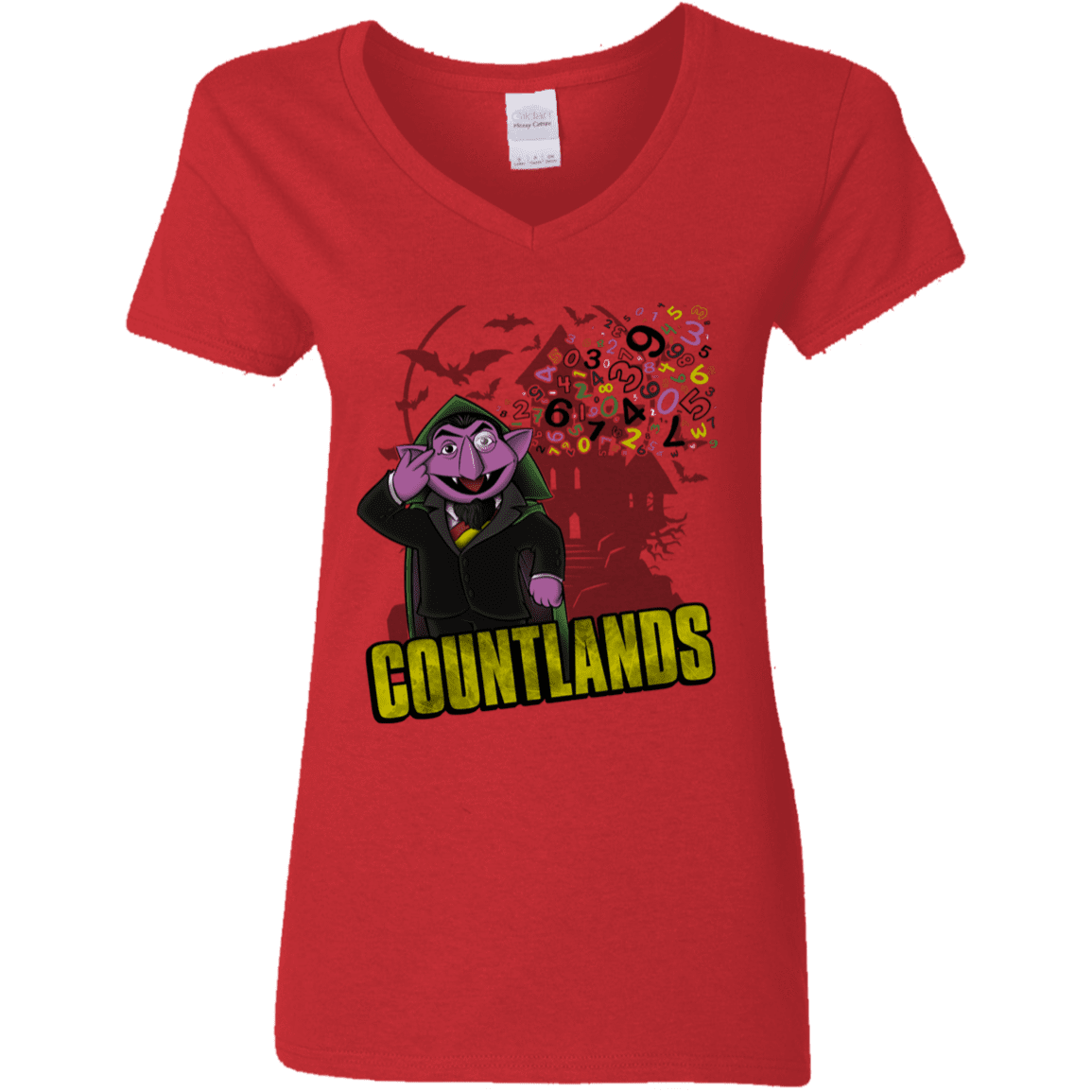 T-Shirts Red / S COUNTLANDS Women's V-Neck T-Shirt